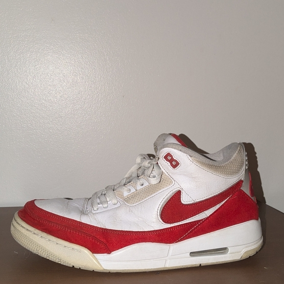 Nike Air Jordan 3 Retro "Tinker White/University Red" Men's 28.5 cm/US 10.5 - Picture 5 of 12